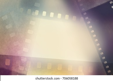 Film negative frames background. Copy space