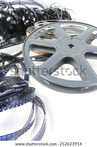 film reels and celluloid