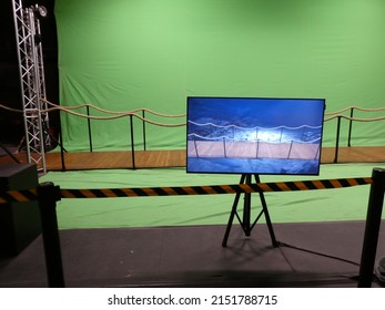 Film Set With Green Screen For Special Effects