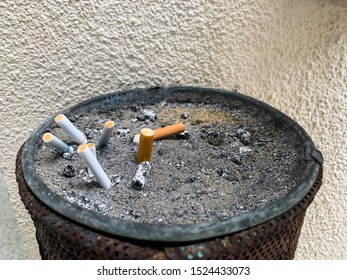 filter cigarette ashtray background or texture