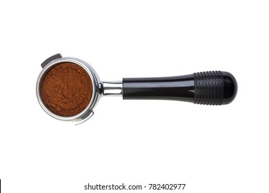 Filter Holder With Ground Coffee 