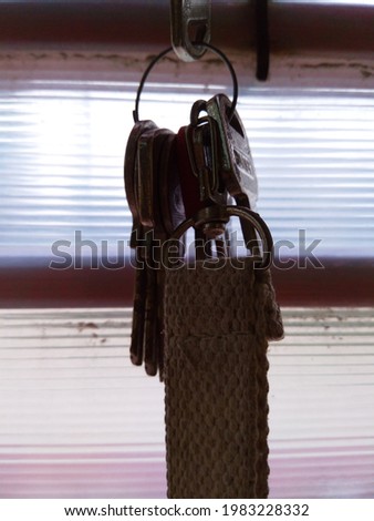 Filthy stacks of keys and keychains