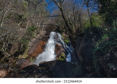 Filveda Waterfall, Also Known As Frágua Da Pena Waterfall, Freguesia De Silvada, Sever Do Vouga, District Of Aveiro. Portugal