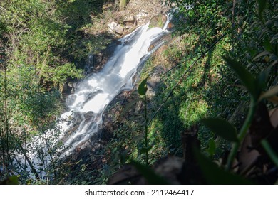 Filveda Waterfall, Also Known As Frágua Da Pena Waterfall, Freguesia De Silvada, Sever Do Vouga, District Of Aveiro. Portugal