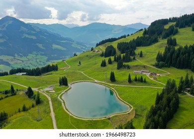 Filzalmsee with overlook to Brixen im Thale