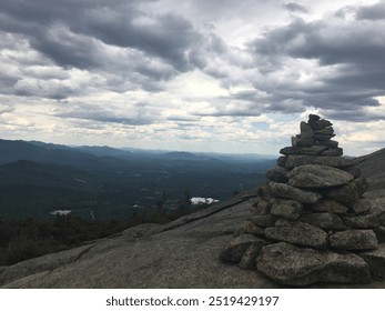 Final cairn rock formation at the peak of an Adirondack mountain in upstate New York. - Powered by Shutterstock