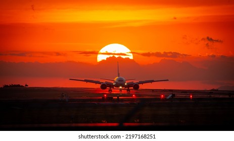 Final Destination Airplane Landing During Sunset