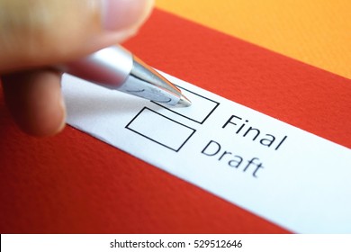 Final or draft? Draft