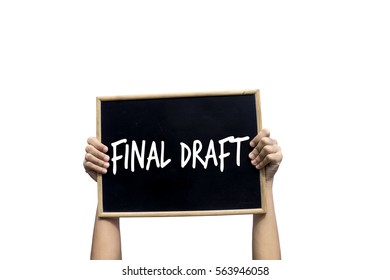 Final Draft Blackboard isolated on white background