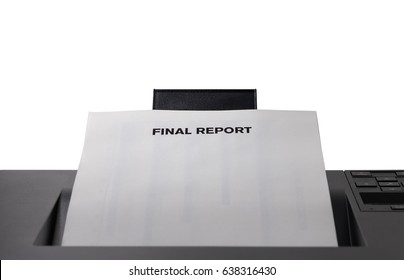 Final Report From Printer Text