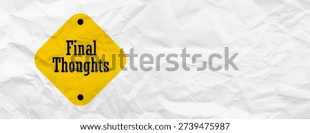 final thoughts text on white