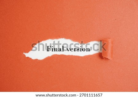 Final version, written on red torn paper