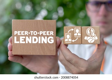 Finance and business concept of P2P lending. Peer to peer lending. - Shutterstock ID 2008874054