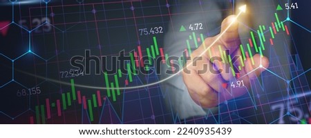 finance chart, bullish finance chart used for money trading