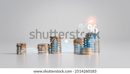 Finance chart showed a significant increase in stock market profits, driven by higher interest rates and steady growth in money investments. finance, growth, increase, interest, money, profit, stock.