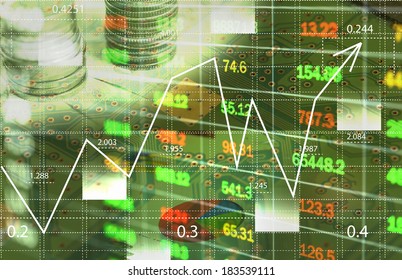 Finance data concept