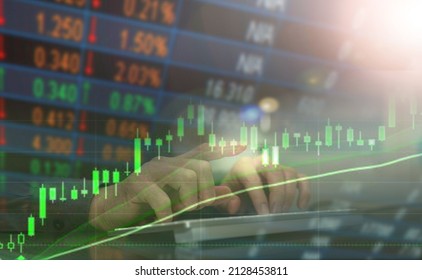 Finance Stock Board With Graph Market Volatility