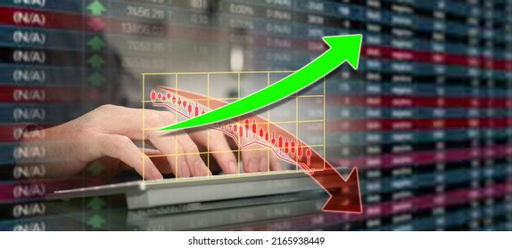 Finance Stock Board With Graph Market Volatility