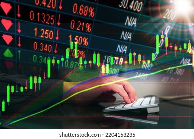 Finance Stock Board With Graph Market Volatility