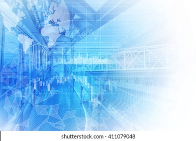 Finance Technology (fintech) And World Economy, Abstract Image Visual