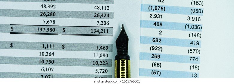 Financial Accounting Stock Market Graphs Analysis. Balance The Investment Portfolio. Wide Banner