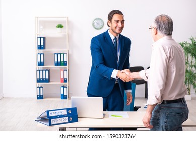 Financial Advisor Giving Retirement Advice To Old Man