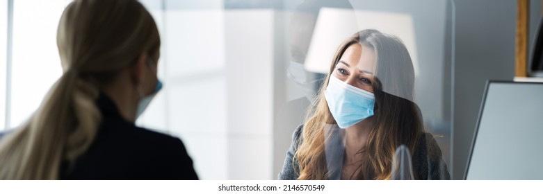 Financial Advisor Or Tax Consultant Wearing Medical Face Mask