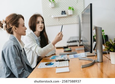 Financial analyst working on multiple monitors displaying stock market charts, financial data, and trading analytics. Intense trading environment for investment, finance, and technology