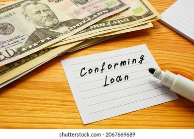 Financial concept about Conforming Loan with sign on the sheet.  - Shutterstock ID 2067669689