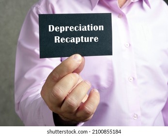  Financial Concept About Depreciation Recapture With Inscription On The Page.
