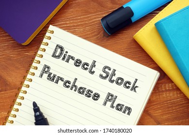 Financial concept about Direct Stock Purchase Plan DSPP with sign on the piece of paper. - Shutterstock ID 1740180020