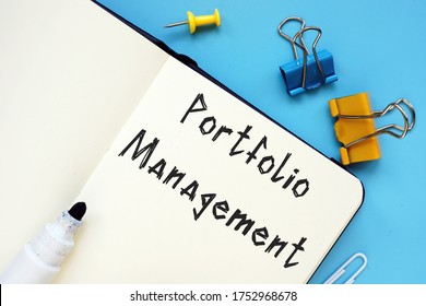 Financial Concept About Portfolio Management With Sign On The Sheet.