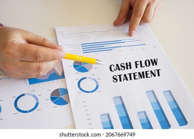 Financial Concept Meaning CASH FLOW STATEMENT With Sign On The Chart Sheet. 
