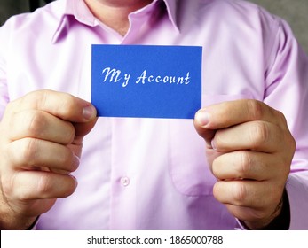 Financial Concept Meaning My Account S With Inscription On The Page.
