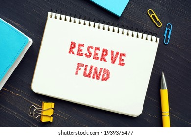 Financial Concept Meaning RESERVE FUND With Inscription On The Page. A Savings Or A Liquid Asset Set Aside To Cover Unexpected Costs Or Future Financial Obligations
