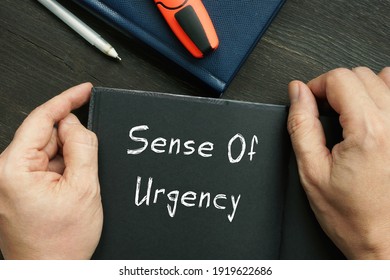  Financial concept meaning Sense Of Urgency with sign on the piece of paper. - Shutterstock ID 1919622686