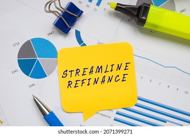 Financial Concept Meaning STREAMLINE REFINANCE With Phrase On The Piece Of Paper. 
