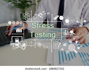  Financial concept meaning Stress Testing with inscription on the page.