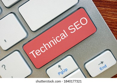 Financial Concept Meaning Technical SEO  With Sign On The Sheet.
