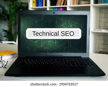 Financial Concept Meaning Technical SEO  With Phrase On The Sheet.

