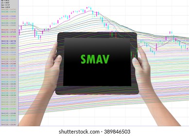 Financial Concept . Simple Moving Average