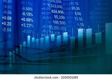 financial data monitoring and Stock market investment strategy  concept