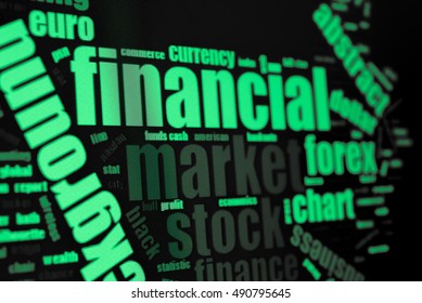 Financial data on a monitor in Finance data concept. Stock market pricing abstract for Business background. Including of Market Analyze, Bar graphs, diagrams, financial figures. Forex trading.
