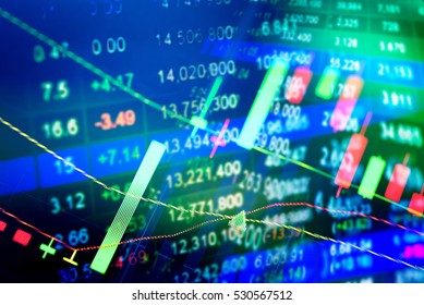 Financial data on a monitor as Finance data concept. Analytics Report Status Information Analysis Chart Graph in digital screen. Business analyzing financial statistics displayed on the tablet screen.