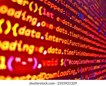 Financial data on a monitor. Financial, money, global finance, stock market background. Abstract binary code background with blur effect, data transfer and cyber security concept. Questions ?. - Powered by Shutterstock