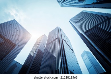 Financial District Office Building Facades and Glass Curtain Wal - Powered by Shutterstock