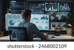 Financial Expert Reviews Market Projections and Investment Strategies on Computer