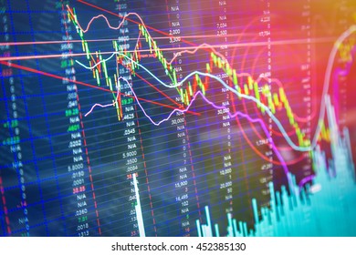 Financial Graph Chart Background Business Concept Stock Photo 452385130 ...