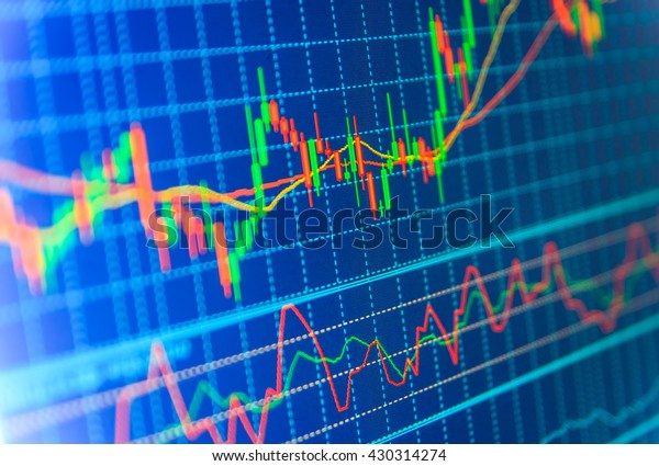 Financial Graph On Computer Monitor Screen Stock Photo Edit Now - 