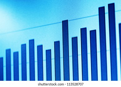 Financial graph on a monitor
